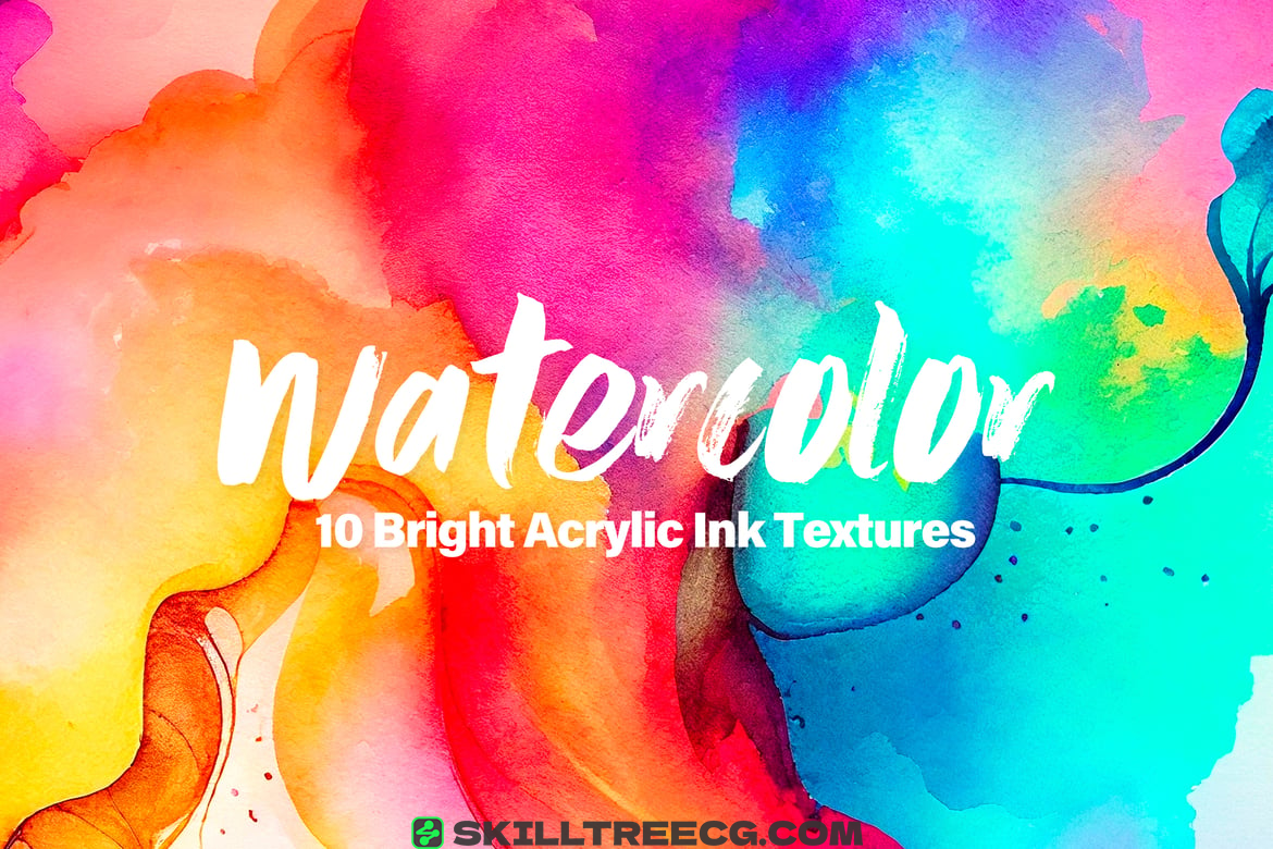 Colorful Watercolor Texture Backgrounds（836176）-技能树
